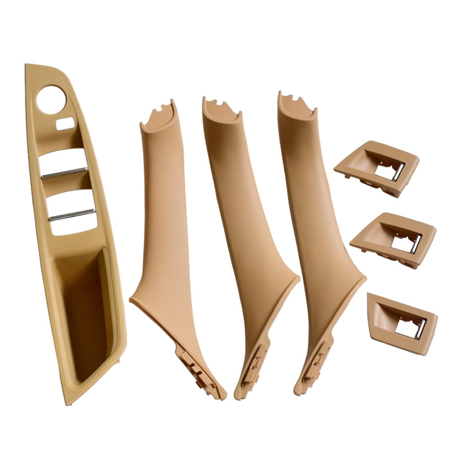 Auto-Innen Türgriffe Für 5 Series F10 F11 2010-2016 Auto Linkslenker LHD Innentürgriff-Panel-Abdeckung Auto Innen Türgriff(Beige-7Pcs) von KNWIAUQ