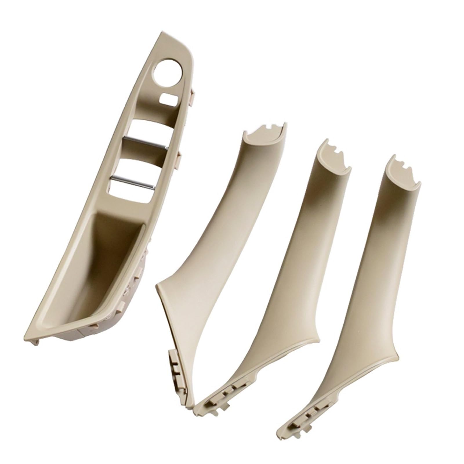 Auto-Innen Türgriffe Für 5 Series F10 F11 2010-2016 Auto Linkslenker LHD Innentürgriff-Panel-Abdeckung Auto Innen Türgriff(Beige-White-4Pcs) von KNWIAUQ