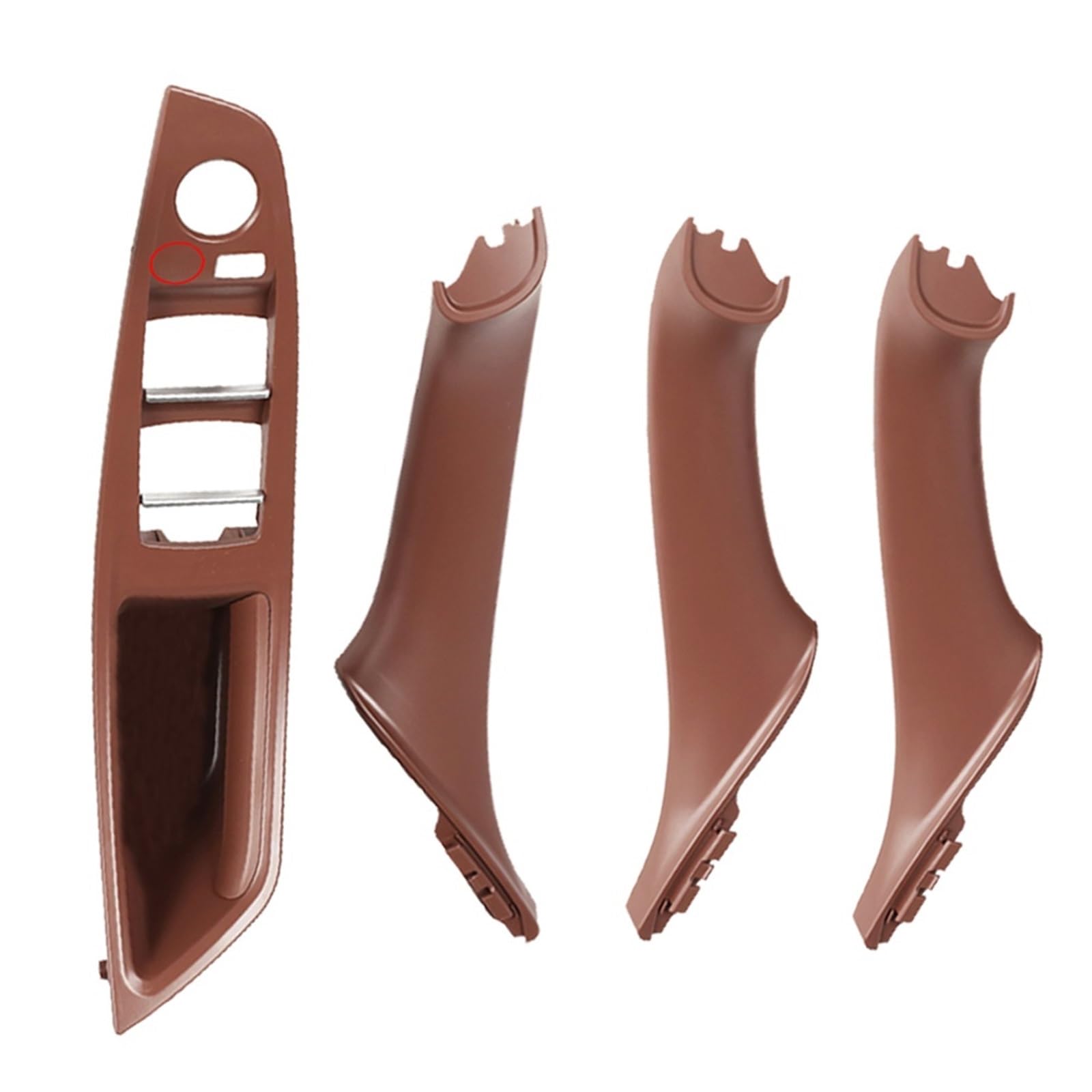 Auto-Innen Türgriffe Für 5 Series F10 F11 2010-2016 Auto Linkslenker LHD Innentürgriff-Panel-Abdeckung Auto Innen Türgriff(Red-Brown-4Pcs) von KNWIAUQ