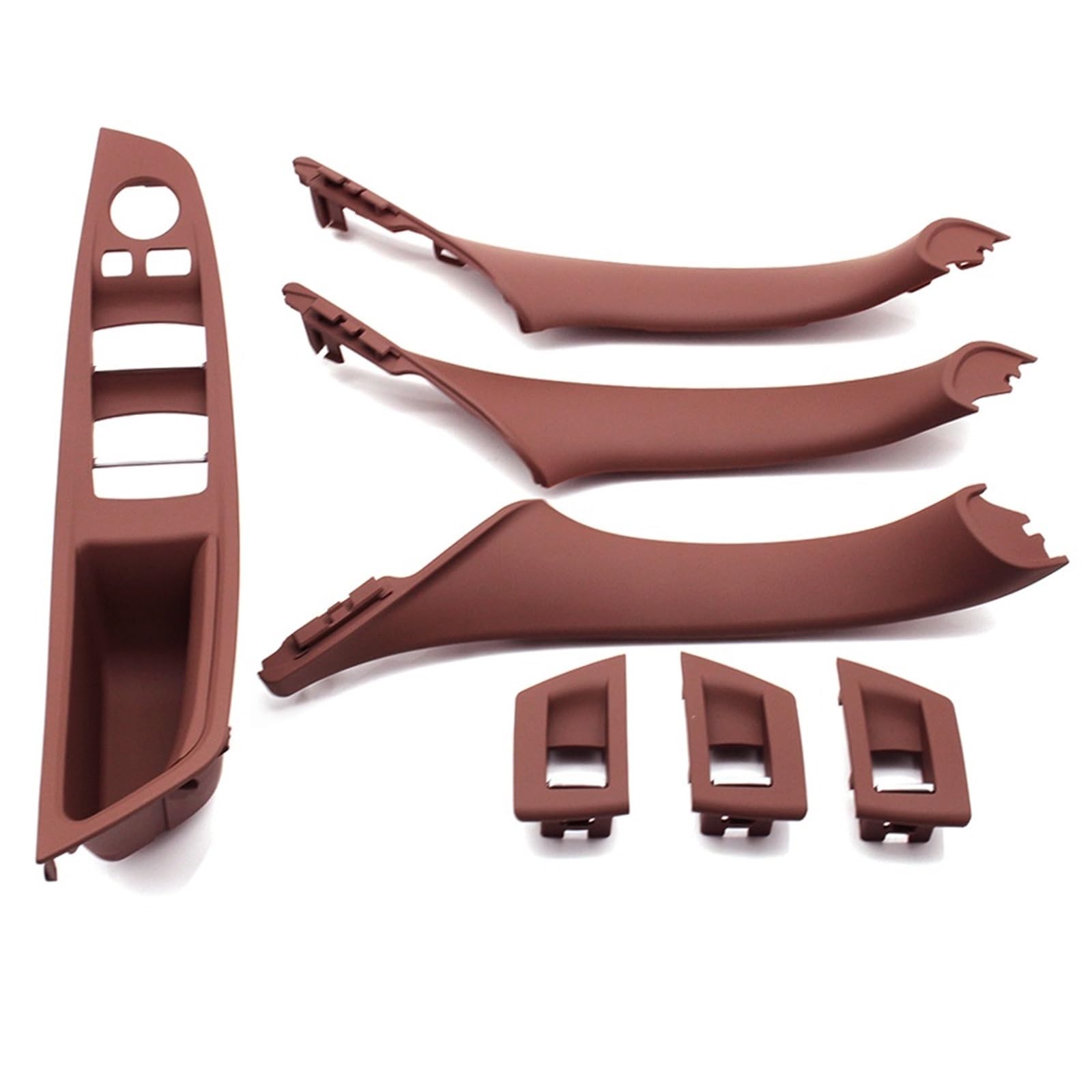 Auto-Innen Türgriffe Für 5 Series F10 F11 520i 523i 525i 528i 530i Auto-Innentürgriff Armlehne Panel Pull Trim Cover Set Auto Innen Türgriff(LHD Redbrown Set) von KNWIAUQ