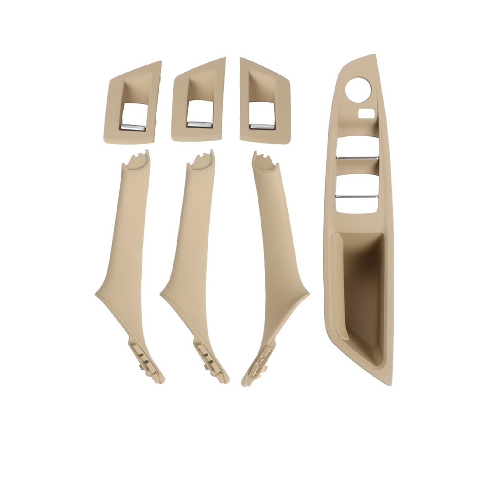 Auto-Innen Türgriffe Für 5 Series F10 F11 Auto Innen Tür Griff Panel Pull Trim Abdeckung Fenster Schalter Panel Griff Set Auto Innen Türgriff(RHD Beige) von KNWIAUQ