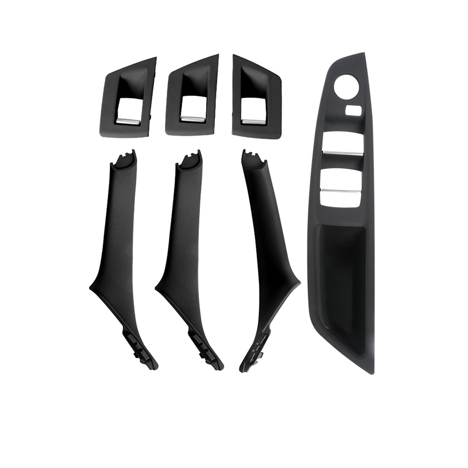 Auto-Innen Türgriffe Für 5 Series F10 F11 Auto Innen Tür Griff Panel Pull Trim Abdeckung Fenster Schalter Panel Griff Set Auto Innen Türgriff(RHD Black) von KNWIAUQ