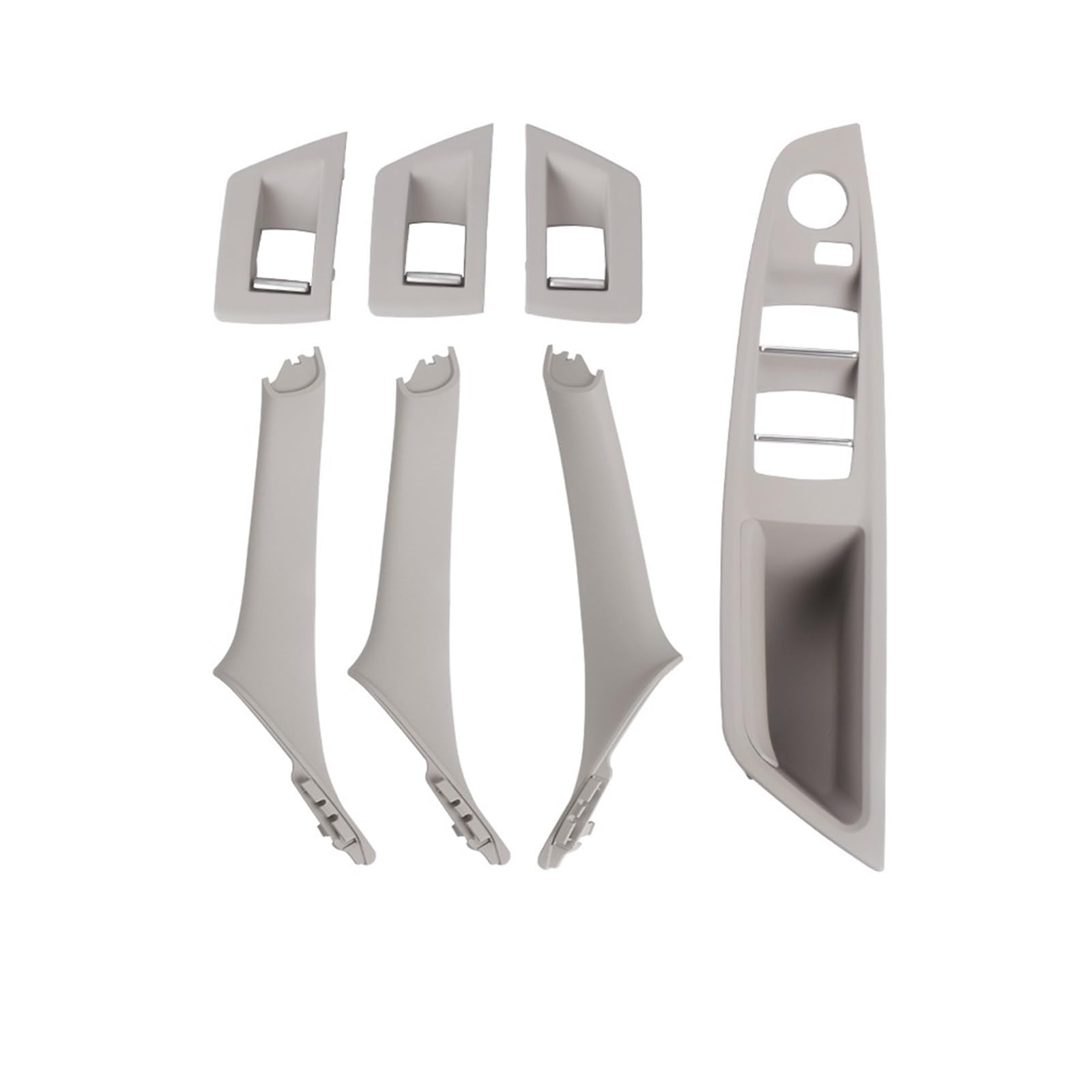 Auto-Innen Türgriffe Für 5 Series F10 F11 Auto Innen Tür Griff Panel Pull Trim Abdeckung Fenster Schalter Panel Griff Set Auto Innen Türgriff(RHD Gray) von KNWIAUQ