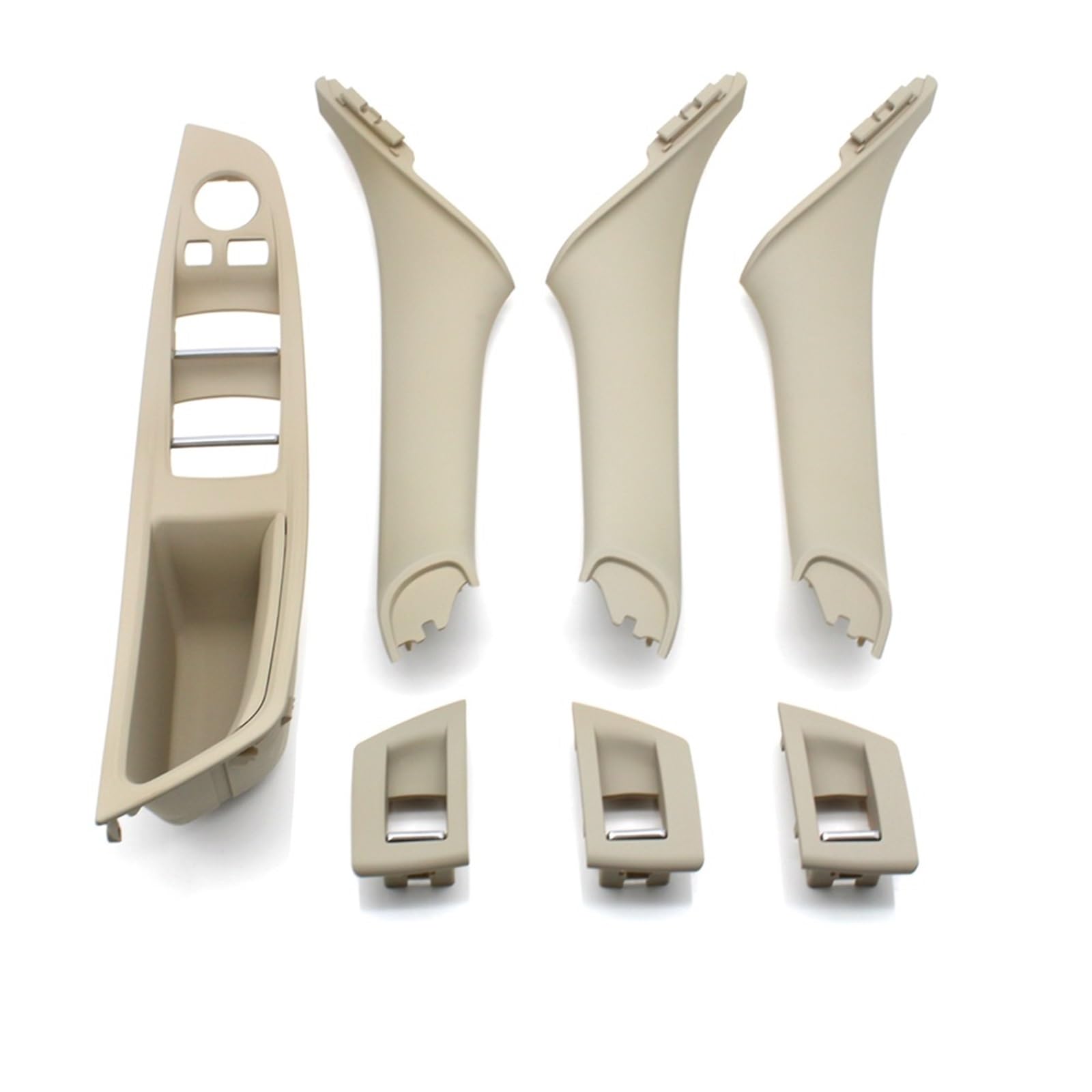 Auto-Innen Türgriffe Für 5 Series F10 F11 F18 520i 523i 525i 528i 535i Auto Innentür Armlehne Fenster Schalter Panel Pull Griff 7 Stücke Set 51417225873 Auto Innen Türgriff(LHD Oyster 7PCS) von KNWIAUQ