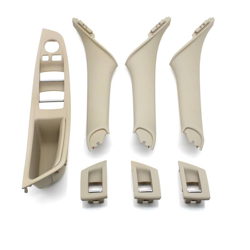 Auto-Innen Türgriffe Für 5 Series F10 F11 F18 520i 523i 525i 528i 535i Auto Innentür Armlehne Fenster Schalter Panel Pull Griff 7 Stücke Set 51417225873 Auto Innen Türgriff(LHD Oyster 7PCS) von KNWIAUQ