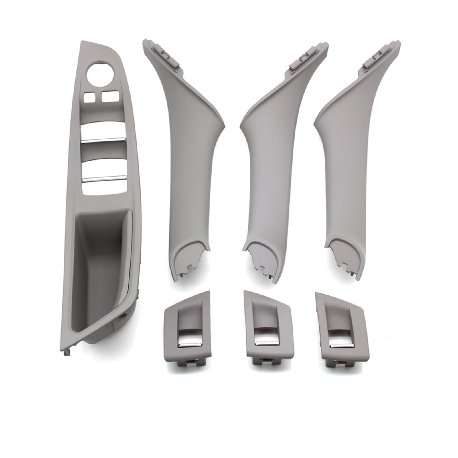 Auto-Innen Türgriffe Für 5 Series F10 F11 F18 520i 523i 525i 528i 535i Auto Innentür Armlehne Fenster Schalter Panel Pull Griff 7 Stücke Set Auto Innen Türgriff(LHD Gray 7PCS) von KNWIAUQ
