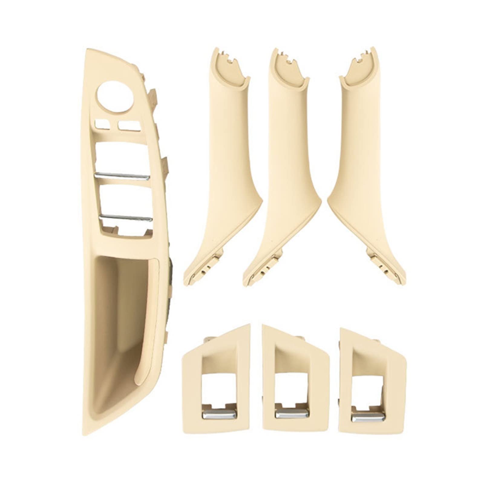 Auto-Innen Türgriffe Für 5 Series F10 F11 F18 Links Rechts Innentürgriff Innentürverkleidung Pull Trim Cover Auto Innen Türgriff(7Pc Beige) von KNWIAUQ
