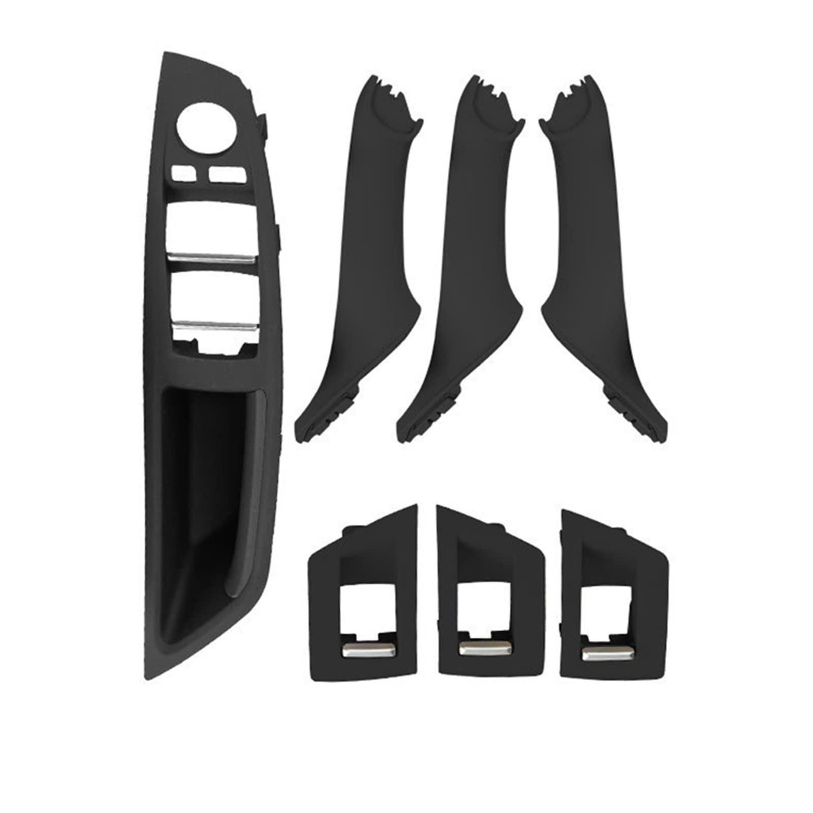 Auto-Innen Türgriffe Für 5 Series F10 F11 F18 Links Rechts Innentürgriff Innentürverkleidung Pull Trim Cover Auto Innen Türgriff(7Pc Black) von KNWIAUQ