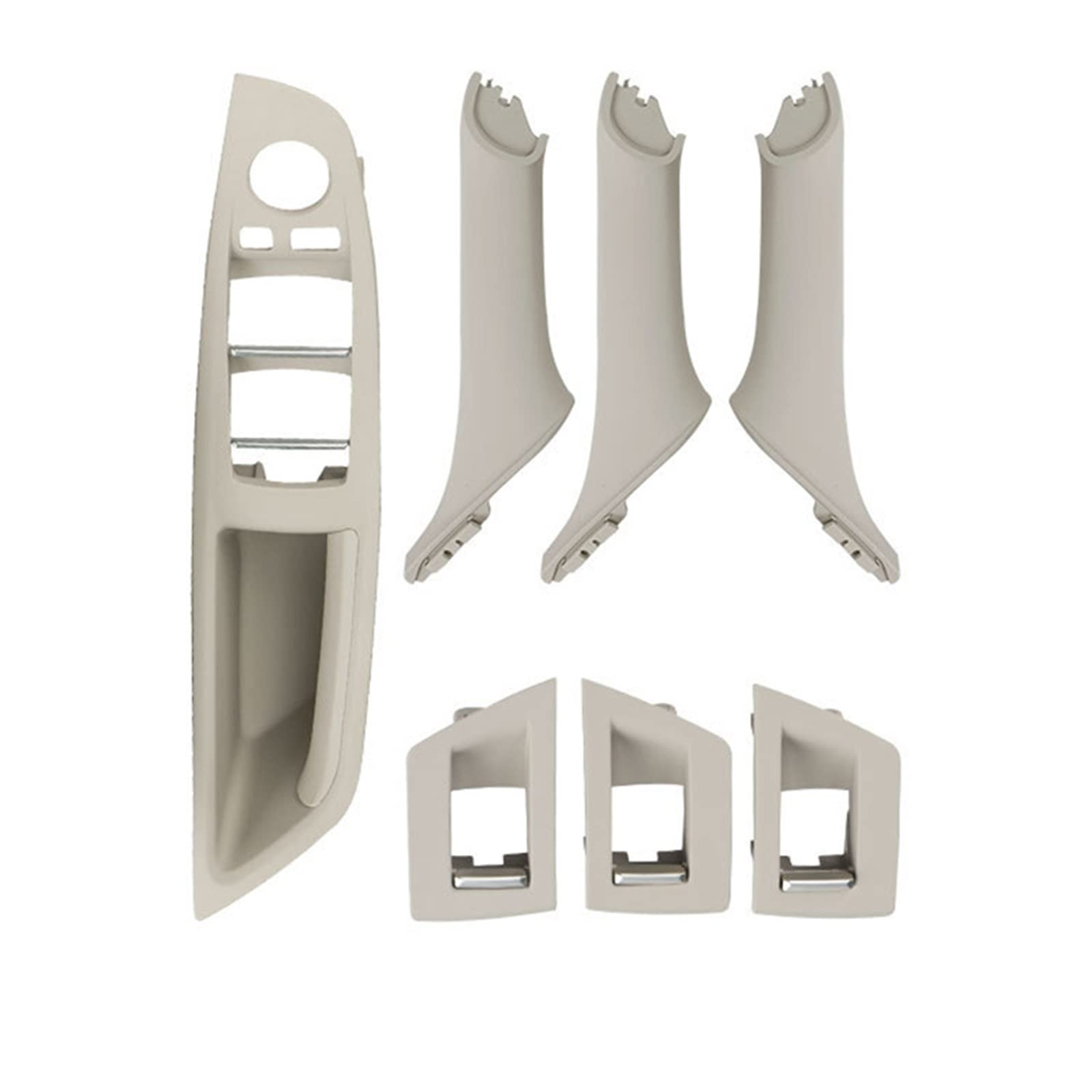 Auto-Innen Türgriffe Für 5 Series F10 F11 F18 Links Rechts Innentürgriff Innentürverkleidung Pull Trim Cover Auto Innen Türgriff(7Pc Oyster) von KNWIAUQ