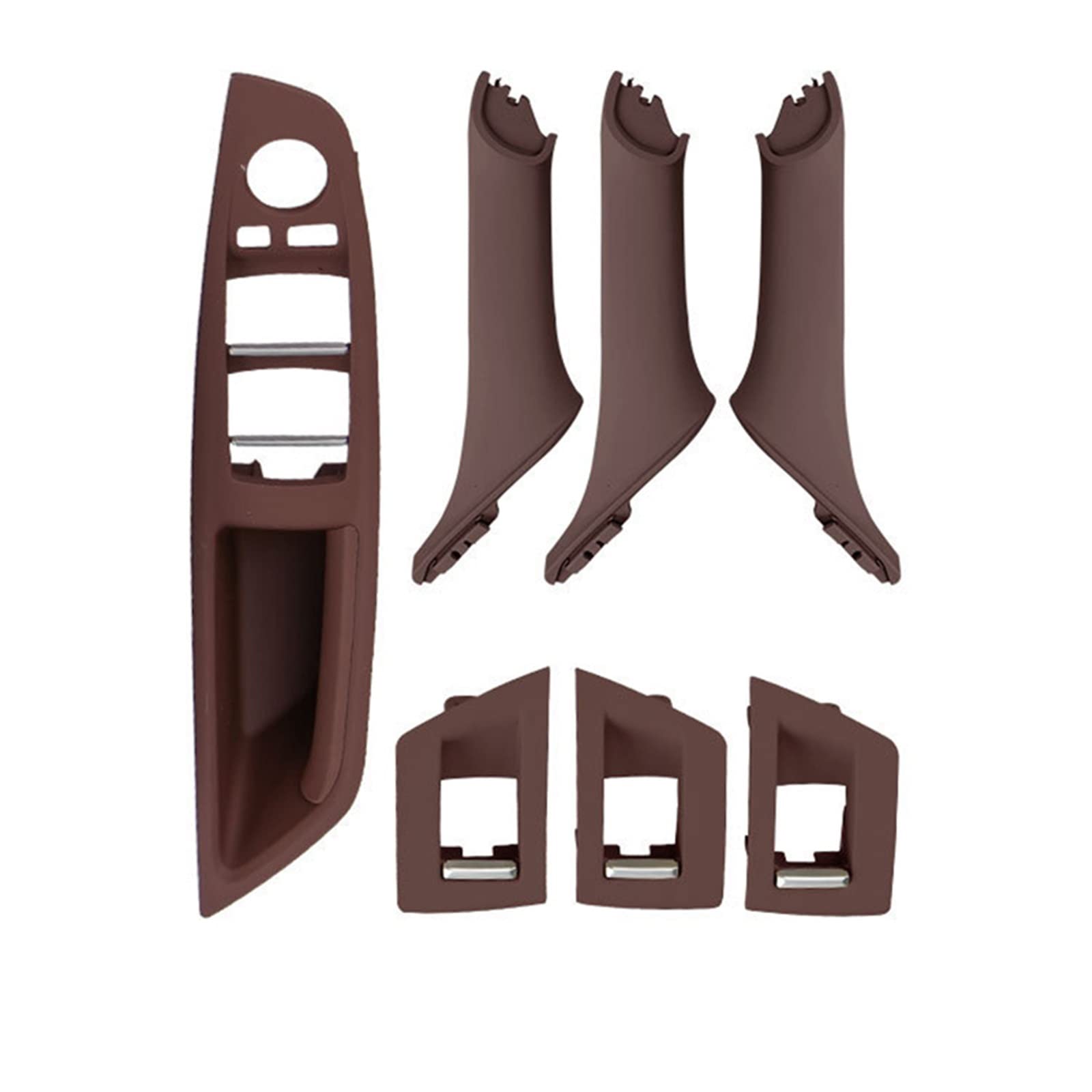 Auto-Innen Türgriffe Für 5 Series F10 F11 F18 Links Rechts Innentürgriff Innentürverkleidung Pull Trim Cover Auto Innen Türgriff(7Pc Red Brown) von KNWIAUQ