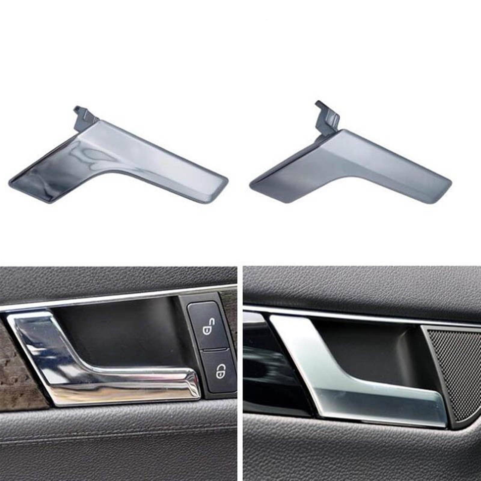 Auto-Innen Türgriffe Für Benz Für C-Klasse W204 Für GLK Auto Innentürgriffe Innentüren Panel Griff Bar Pull Trim Abdeckung Auto Innen Türgriff(Matte Left) von KNWIAUQ