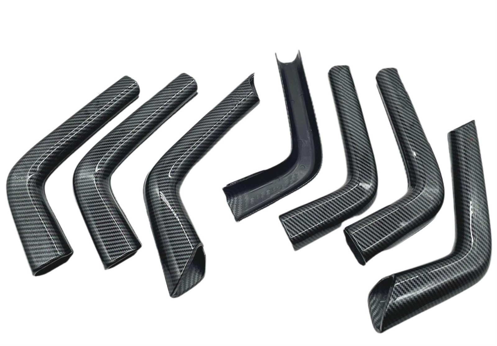 Auto-Innen Türgriffe Für Cayenne 2018-2023 Auto Carbon Fiber Innen Tür Pull Griff Abdeckung Armlehne Zentrale Konsole Bögen Schutzhülle Auto Innen Türgriff(Full Set 12PCS) von KNWIAUQ