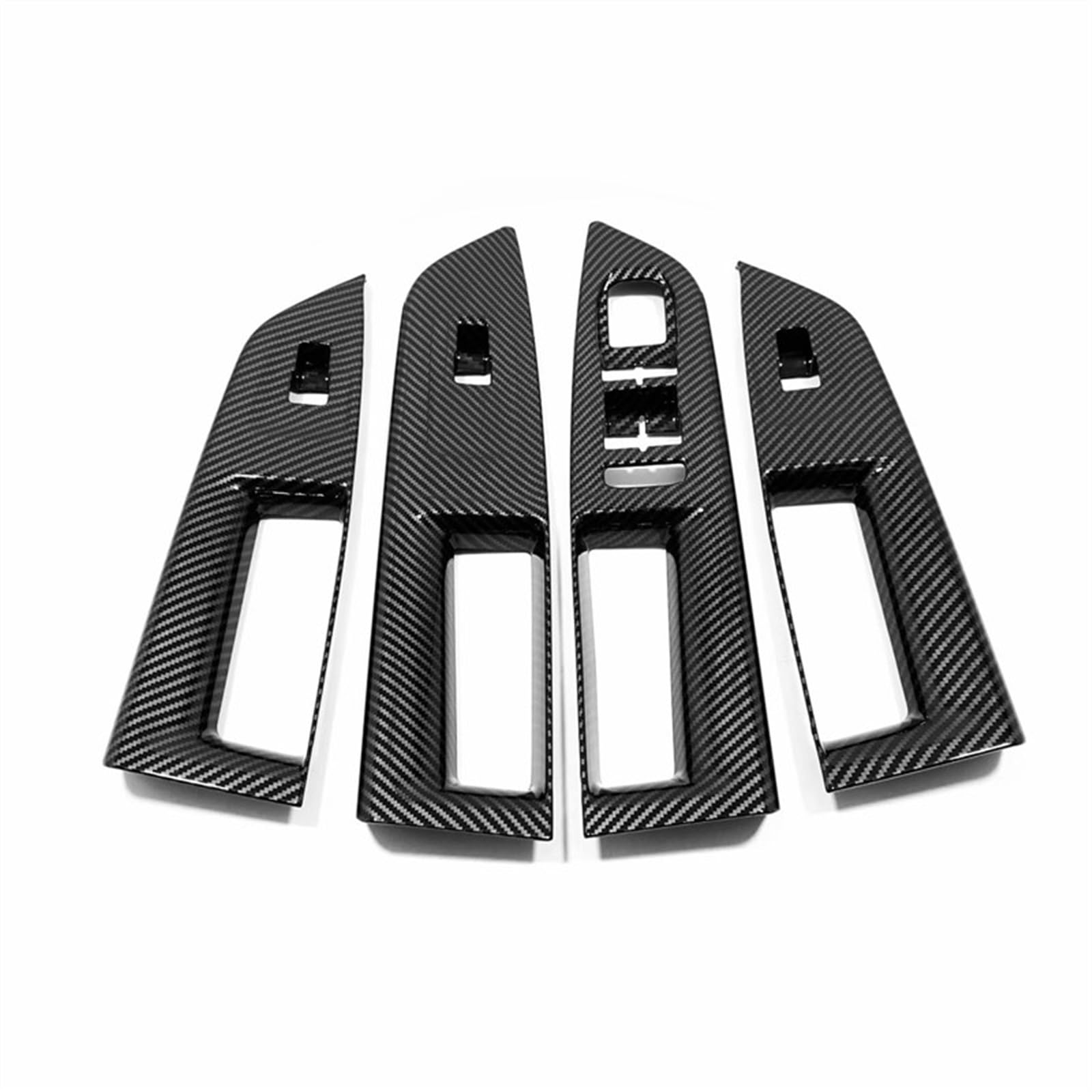 Auto-Innen Türgriffe Für VW Für Golf 8 MK8 R 2021 2022 Auto Tür Armlehne Panel Griff Halter Fensterheber Schalter Taste Abdeckung Auto Innen Türgriff(Carbon Fiber) von KNWIAUQ