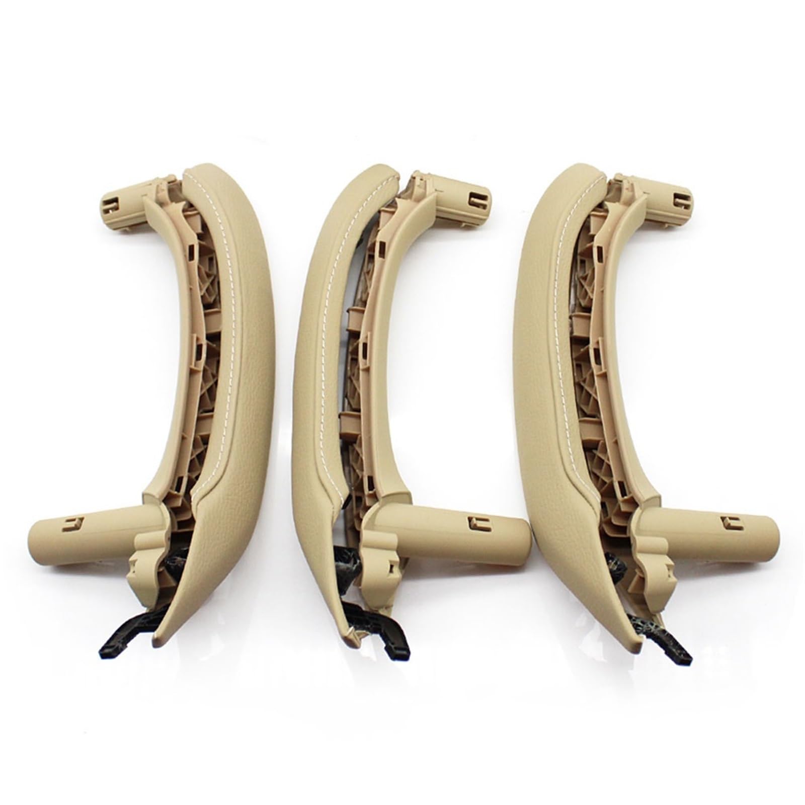 Auto-Innen Türgriffe Für X3 X4 F25 F26 2010-2016 LHD RHD Auto Innen Armlehne Abdeckung Panel Leder Tür Pull Griff Montage Trim Auto Innen Türgriff(Beige LHD 6PCS) von KNWIAUQ