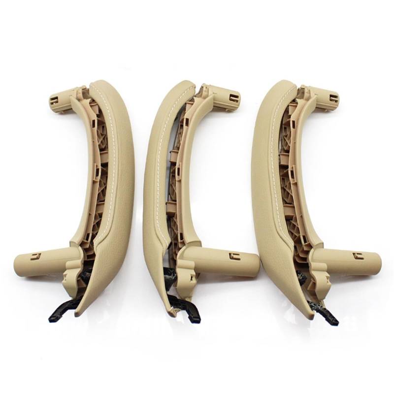 Auto-Innen Türgriffe Für X3 X4 F25 F26 2010-2016 LHD RHD Auto Innen Armlehne Abdeckung Panel Leder Tür Pull Griff Montage Trim Auto Innen Türgriff(Beige LHD 6PCS) von KNWIAUQ