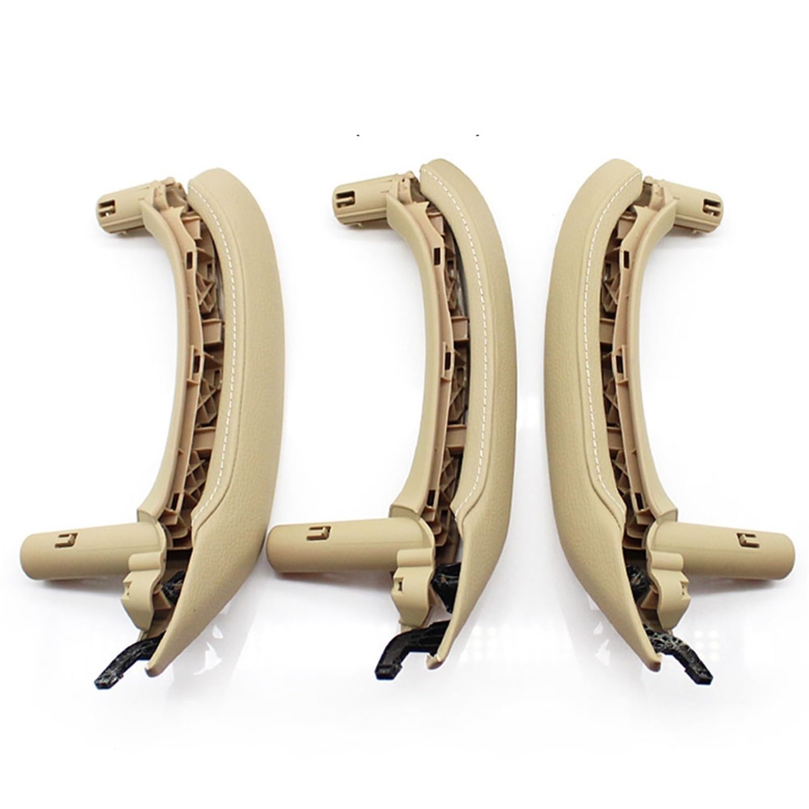 Auto-Innen Türgriffe Für X3 X4 F25 F26 2010-2016 LHD RHD Auto Innen Armlehne Abdeckung Panel Leder Tür Pull Griff Montage Trim Auto Innen Türgriff(Beige RHD 6PCS) von KNWIAUQ