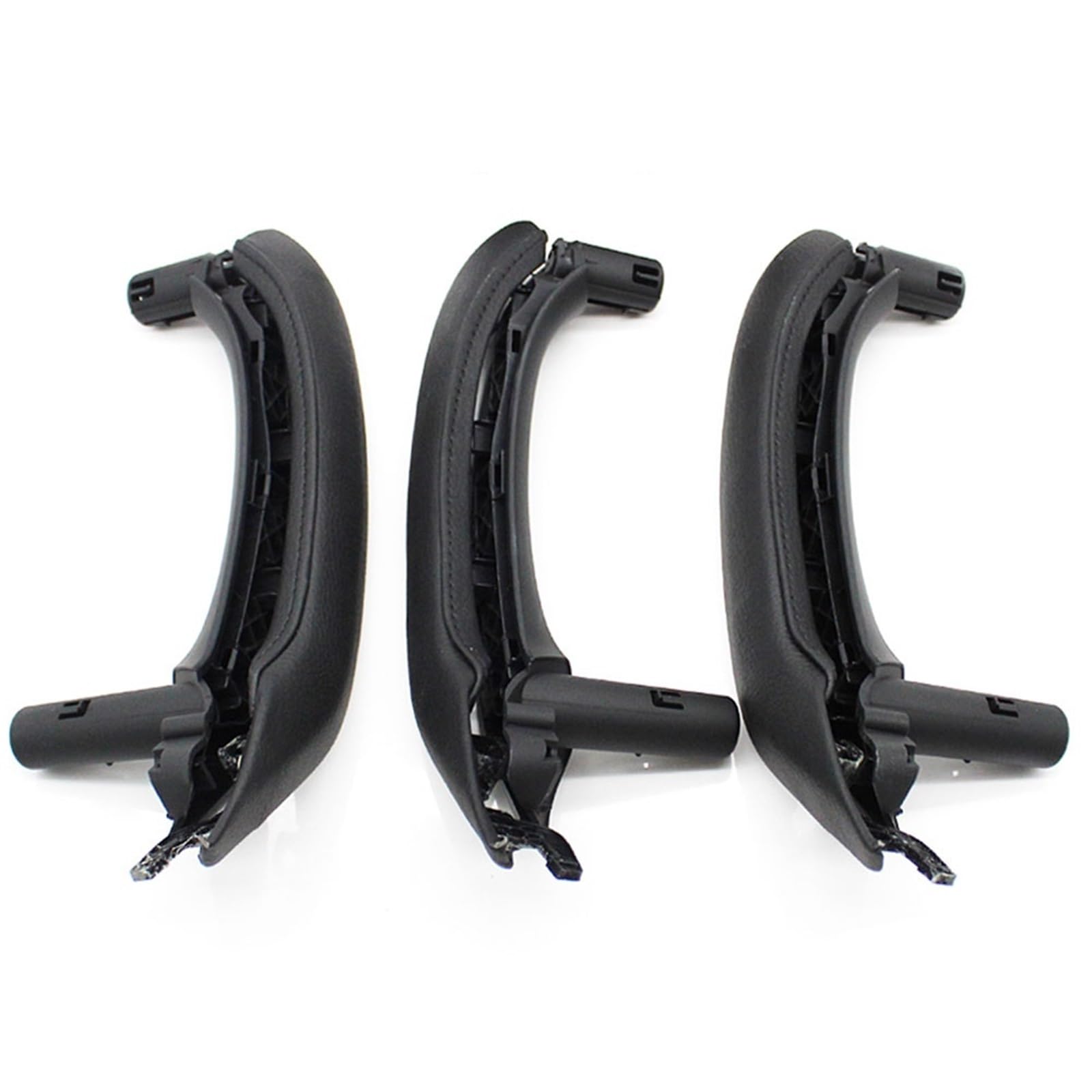 Auto-Innen Türgriffe Für X3 X4 F25 F26 2010-2016 LHD RHD Auto Innen Armlehne Abdeckung Panel Leder Tür Pull Griff Montage Trim Auto Innen Türgriff(Black LHD 6PCS) von KNWIAUQ