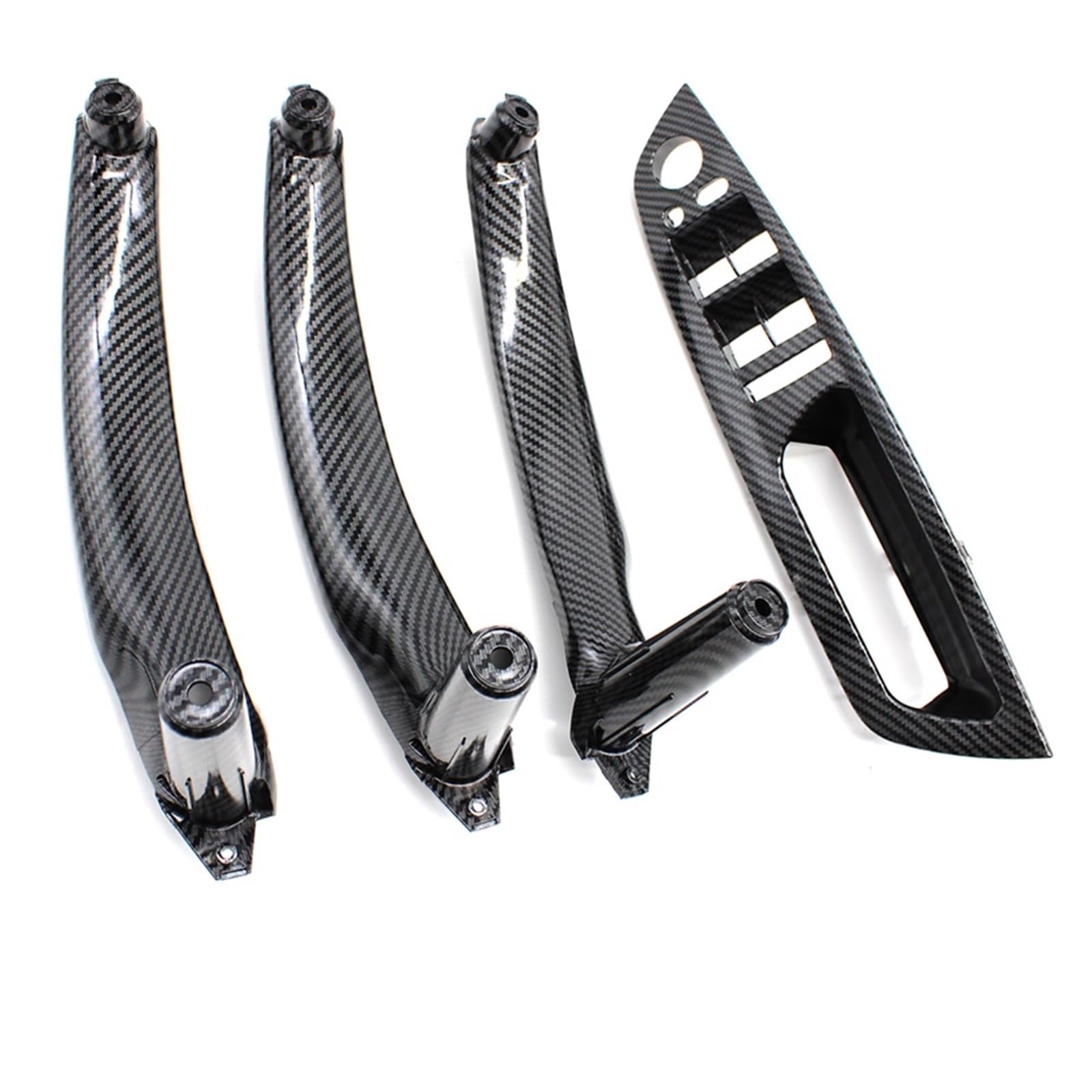 Auto-Innen Türgriffe Für X5 X6 E70 E71 E72 2007-2013 LHD RHD Auto Innen Tür Pull Griff Innere Armlehne Panel Abdeckung Auto Innen Türgriff(RHD Carbon Set) von KNWIAUQ