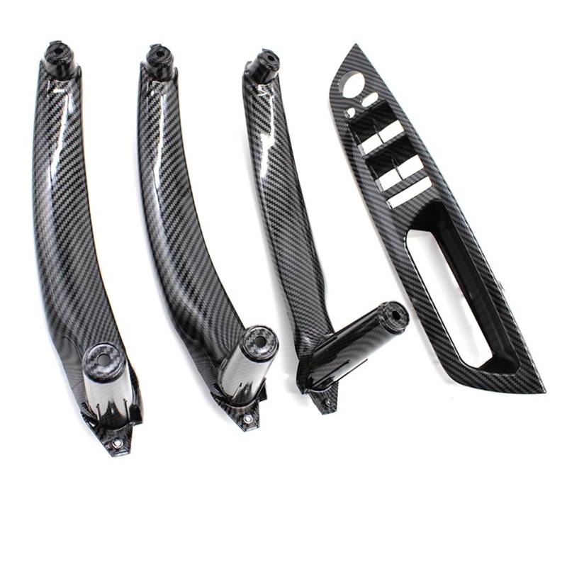 Auto-Innen Türgriffe Für X5 X6 E70 E71 E72 2007-2013 LHD RHD Auto Innen Tür Pull Griff Innere Armlehne Panel Abdeckung Auto Innen Türgriff(RHD Carbon Set) von KNWIAUQ