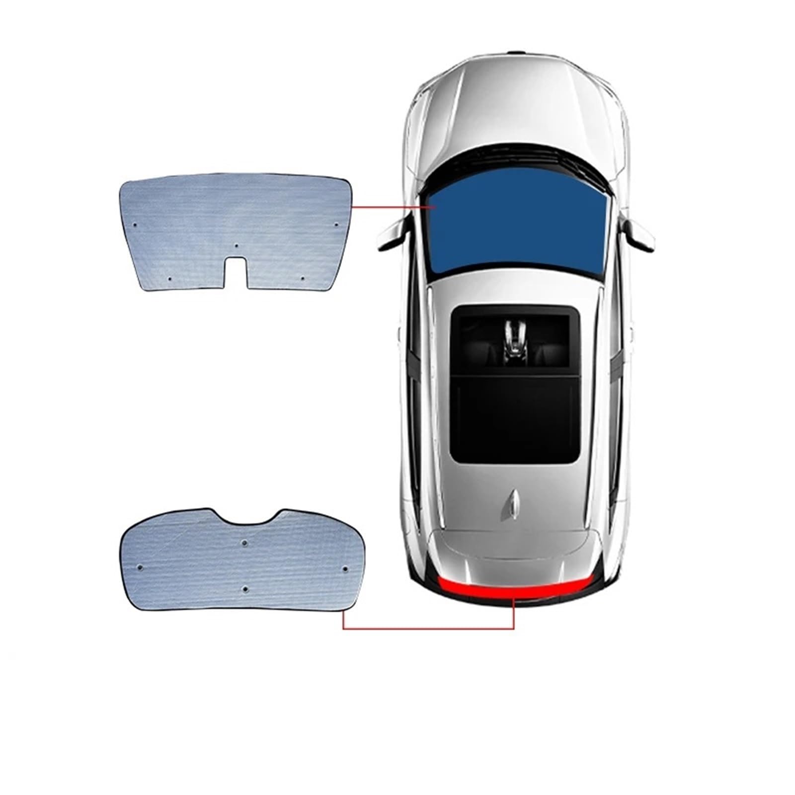 Auto Sonnenschutz Vorhang Für BYD Für Song Für Plus Für DMi 2021 2022/Auto Fenster Sonnenschutz Frontscheibe Abdeckung UV Schutz Auto Sonnenschirm Auto Sonnenblende(Front Rear 2pcs) von KNWIAUQ