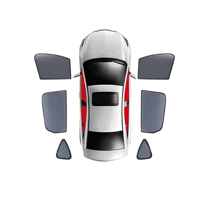 Auto Sonnenschutz Vorhang Für Jaguar Für F-pace X761 2016-2022/Auto Fenster Sonnenschutz Frontscheibe Vorhang Hinten Seite Fenster Sonnenschutz Auto Sonnenblende(6PCS) von KNWIAUQ