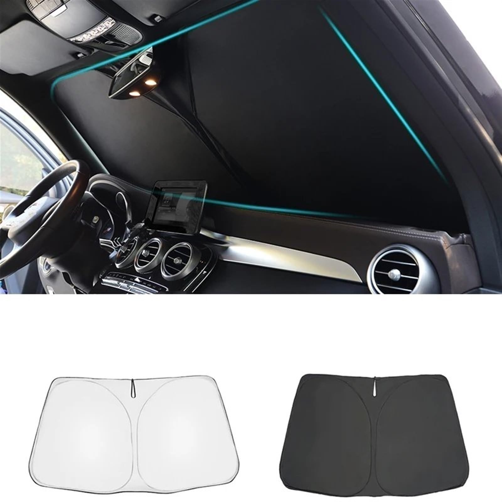 Auto Sonnenschutz Vorhang Für Subaru XV GT Für Crosstrek 2017-2023/Magnetische Auto Fenster Sonnenschutz Frontscheibe Vorhang Hinten Seite Fenster Sonnenschutz Auto Sonnenblende(Front Windshield2) von KNWIAUQ