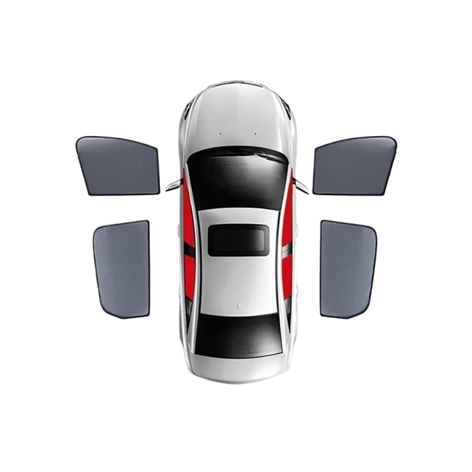 Auto Sonnenschutz Vorhang Für Suzuki Für Hustler MR92S 2020-2023/Magnetische Auto Fenster Schatten Frontscheibe Vorhang Hinten Seite Fenster Sonnenschutz Auto Sonnenblende(4PCS Front Rear) von KNWIAUQ