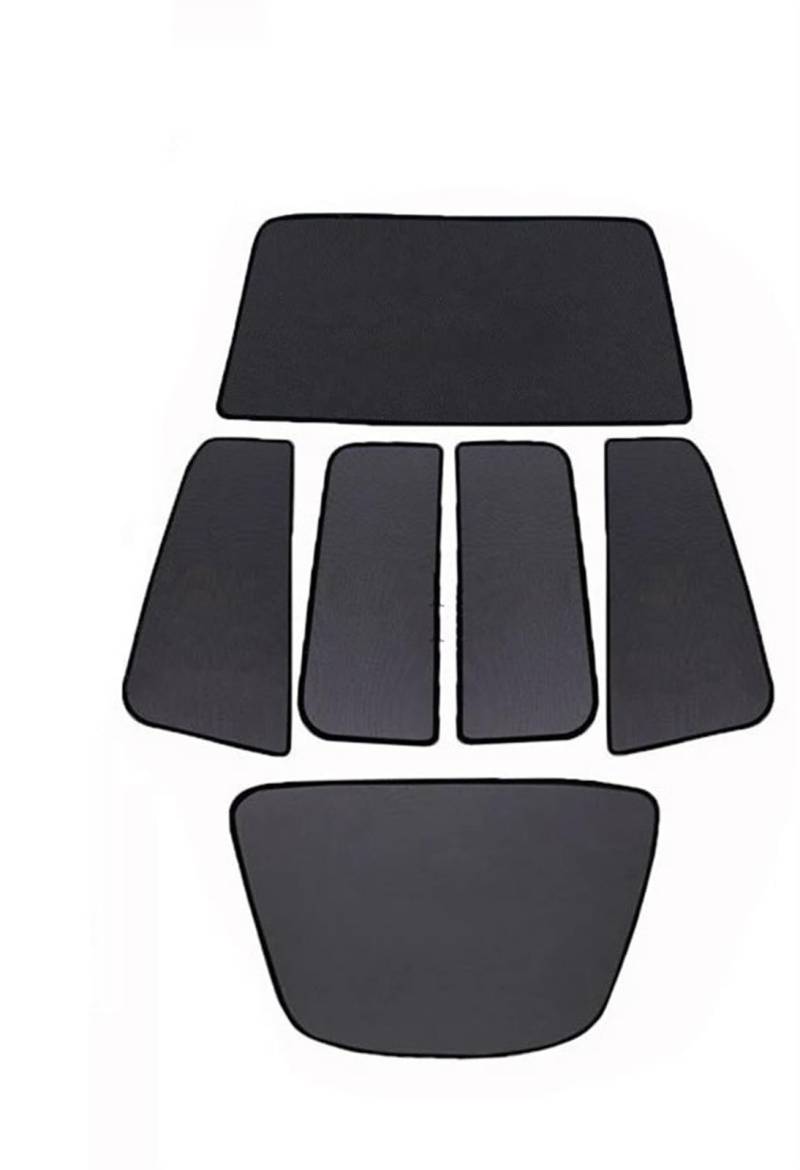 Auto Sonnenschutz Vorhang Für Tesla Für Modell X 2023 Front Glas Sonnenschutz Auto Schiebedach Blind UV Schutz Sonnenschutz Dachfenster Rollo Shading Net Auto Sonnenblende(Full 6pcs) von KNWIAUQ