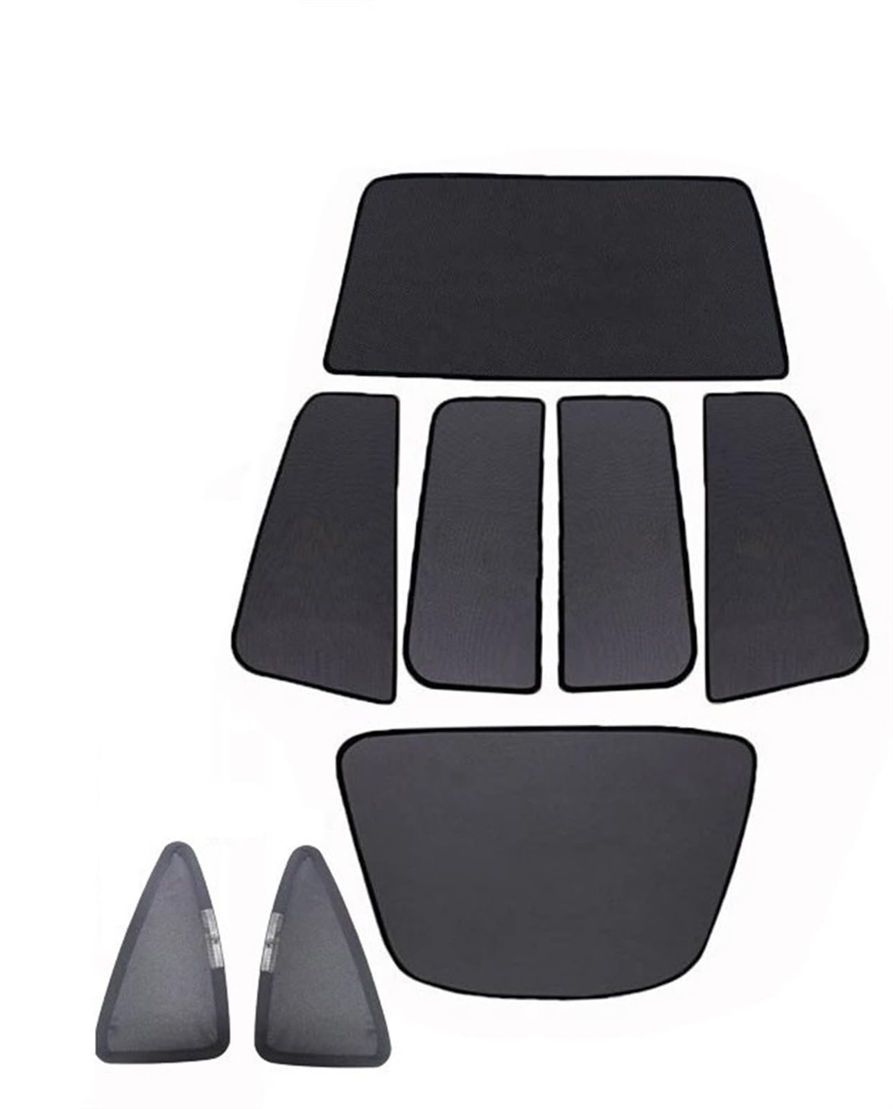 Auto Sonnenschutz Vorhang Für Tesla Für Modell X 2023 Front Glas Sonnenschutz Auto Schiebedach Blind UV Schutz Sonnenschutz Dachfenster Rollo Shading Net Auto Sonnenblende(Full 8pcs) von KNWIAUQ