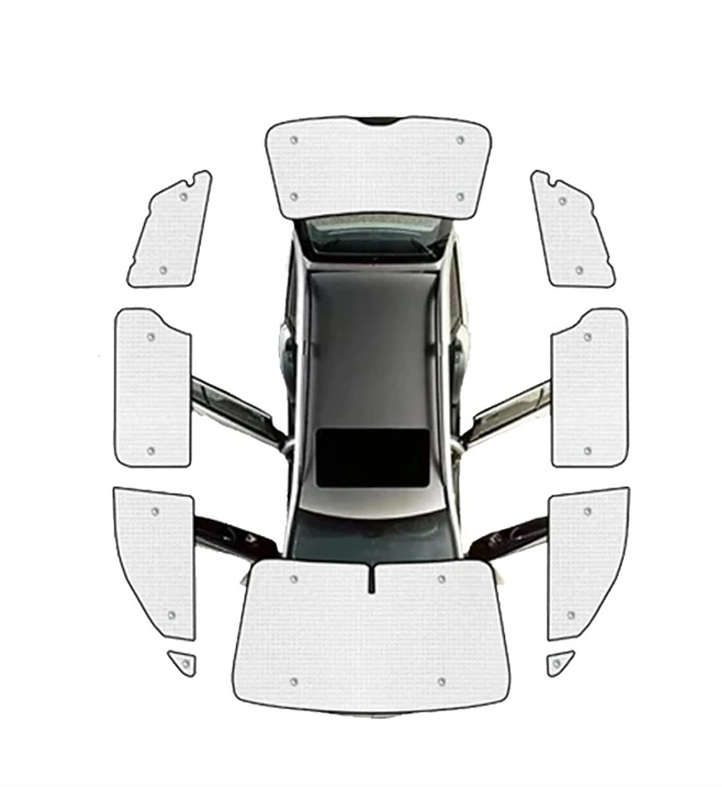 Auto Sonnenschutz Vorhang Für Toyota Für Sienna XL30 2011-2020/Auto Sonnenblenden Auto Windschutzscheibe Auto Fenster Sonnenschutz Abdeckung Anti-UV Auto Sonnenblende(Side Sunshades 8pcs) von KNWIAUQ