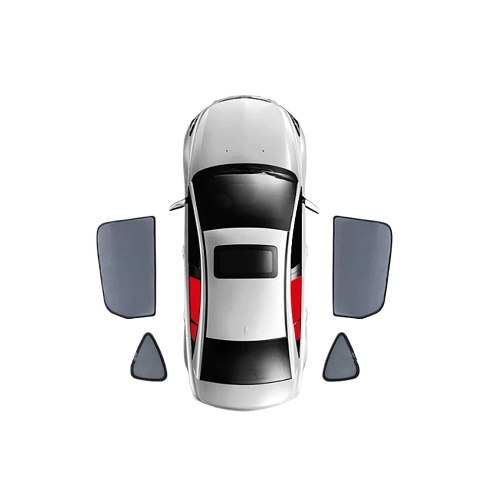 Auto Sonnenschutz Vorhang Für Volvo Für XC40 XC 40 2018-2024/Auto Fenster Schatten Front Windschutzscheibe Vorhang Hinten Seite Fenster Sonnenschutz Auto Sonnenblende(4pcs Rear Trian) von KNWIAUQ