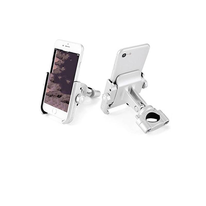 Motorrad Handy Halterung Für CB 500X CB500X 2016-2023/Motorrad Handy-Navigation Halterung USB Lade Unterstützung GPS/SMART Telefon GPS-Navigationshalterung(Silver Phone Holder) von KNWIAUQ