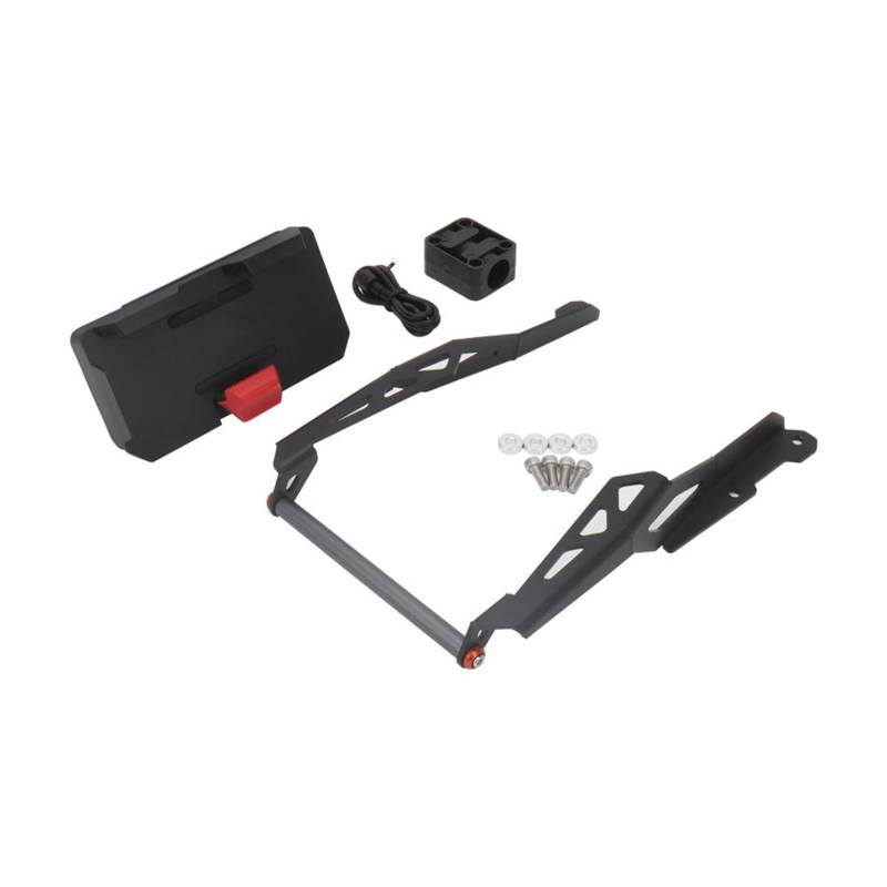 Motorrad Handy Halterung Für CFMOTO 800MT 800mt 800 MT 2023 / 12mm/22mm Motorrad Vorne Drahtlose Lade Handy-Navigation Halterung GPS Halterung GPS-Navigationshalterung(Set - 12MM) von KNWIAUQ