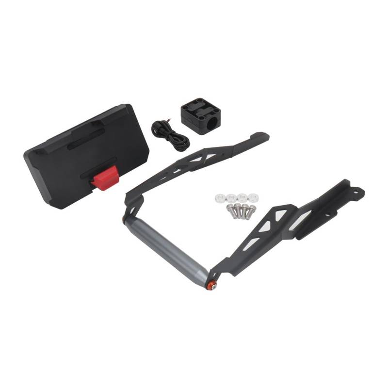 Motorrad Handy Halterung Für CFMOTO 800MT 800mt 800 MT 2023 / 12mm/22mm Motorrad Vorne Drahtlose Lade Handy-Navigation Halterung GPS Halterung GPS-Navigationshalterung(Set - 22MM) von KNWIAUQ