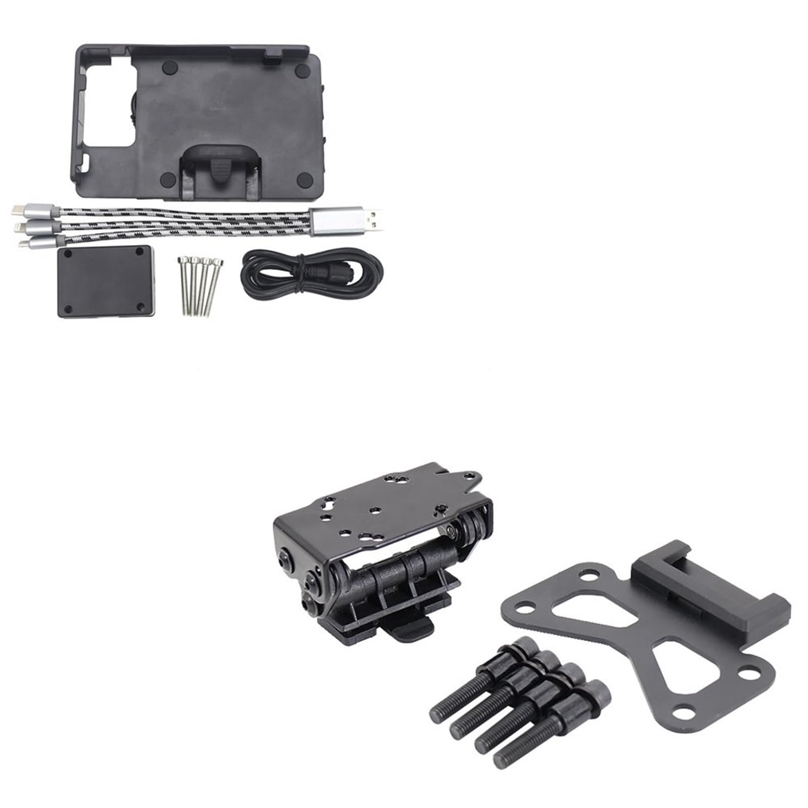 Motorrad Handy Halterung Für F650GS F700GS F800GS Für Abenteuer/Motorrad Navigation Halterung GPS Navigator USB Lade Telefon Halter GPS-Navigationshalterung(B and C) von KNWIAUQ