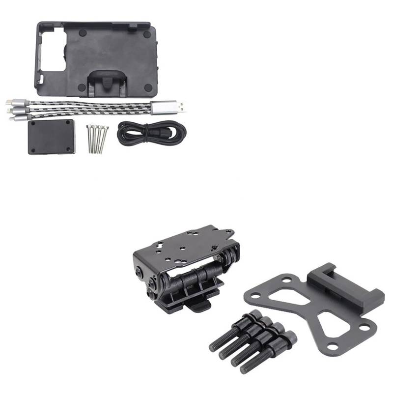 Motorrad Handy Halterung Für F650GS F700GS F800GS Für Abenteuer/Motorrad Navigation Halterung GPS Navigator USB Lade Telefon Halter GPS-Navigationshalterung(B and C) von KNWIAUQ