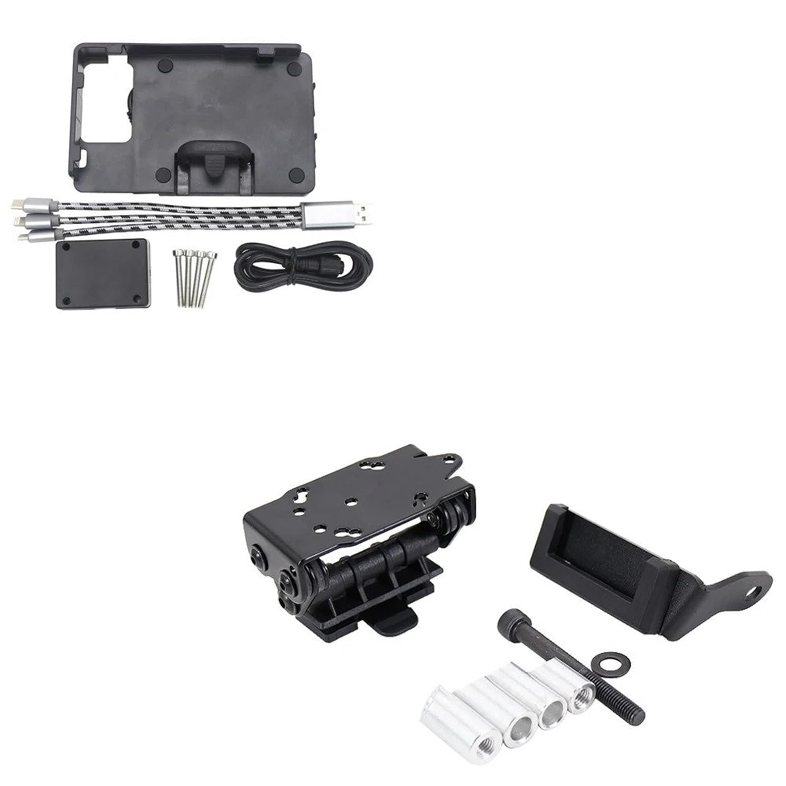Motorrad Handy Halterung Für F800S K 1200 R K1200R Sport K1300R/Telefon Navigation Halterung Motorrad Telefon Halter USB Lade Halterung Ständer GPS-Navigationshalterung(B and C) von KNWIAUQ