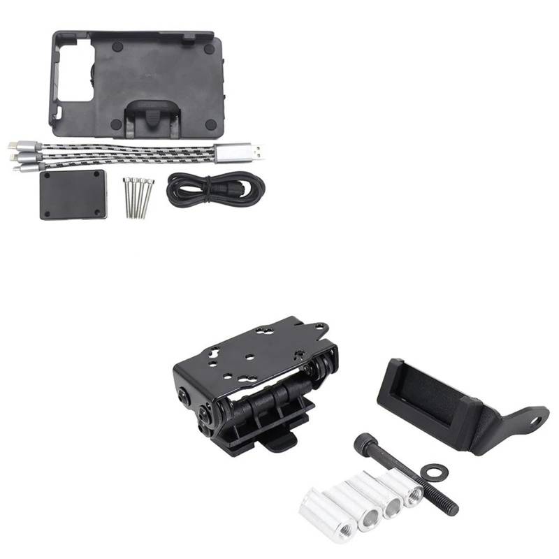 Motorrad Handy Halterung Für F800S K 1200 R K1200R Sport K1300R/Telefon Navigation Halterung Motorrad Telefon Halter USB Lade Halterung Ständer GPS-Navigationshalterung(B and C) von KNWIAUQ