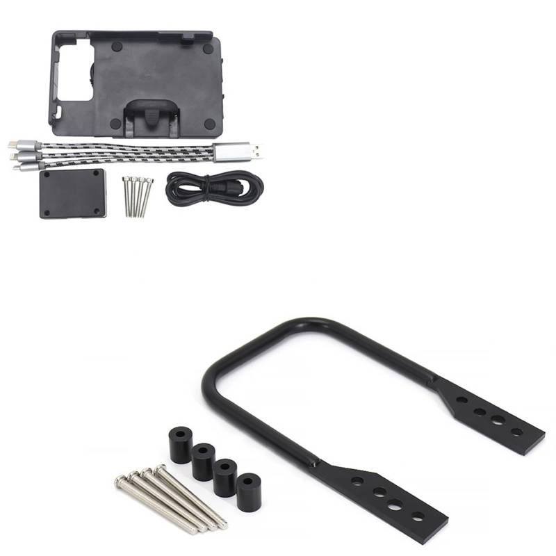 Motorrad Handy Halterung Für F900XR F 900 XR F900xr/Motorrad Windschutzscheibe Ständer Halter Telefon Handy GPS Halterung Navigation Platte Halterung GPS-Navigationshalterung(B - Bracket) von KNWIAUQ