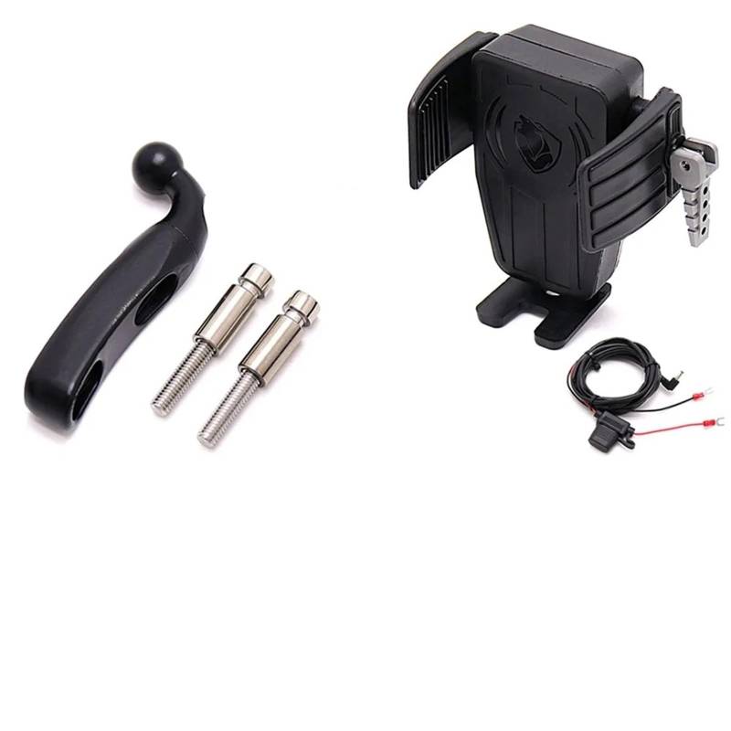 Motorrad Handy Halterung Für Gold Für Wing GL 1800 F6B 2018-2021/Motorrad GPS Telefonhalter Drahtlose Lade Navigation Halterung Barsch Halterung GPS-Navigationshalterung(AE) von KNWIAUQ