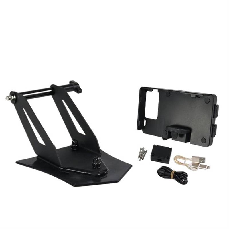 Motorrad Handy Halterung Für R 1250 RT R1250RT 2021-2024/Motorrad Navigation Halterung GPS Träger SMART Telefon Anzupassen Halter GPS-Navigationshalterung(USB Charging Version) von KNWIAUQ