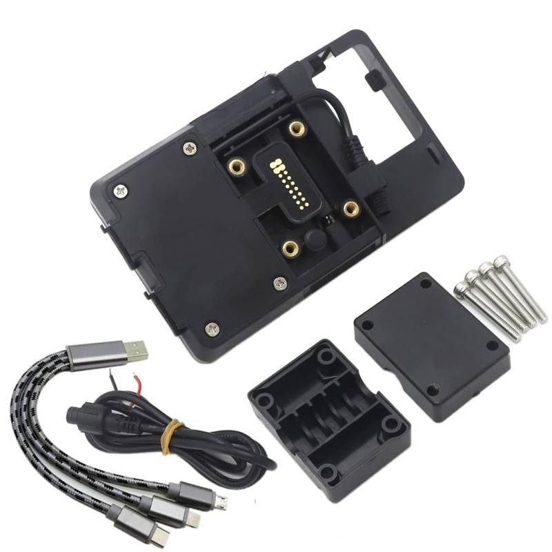 Motorrad Handy Halterung Für R1200GS Für ADV Für F700GS F800GS/Motorrad Telefon Navigation Halter Handheld GPS Navigator USB Ladegerät GPS-Navigationshalterung von KNWIAUQ