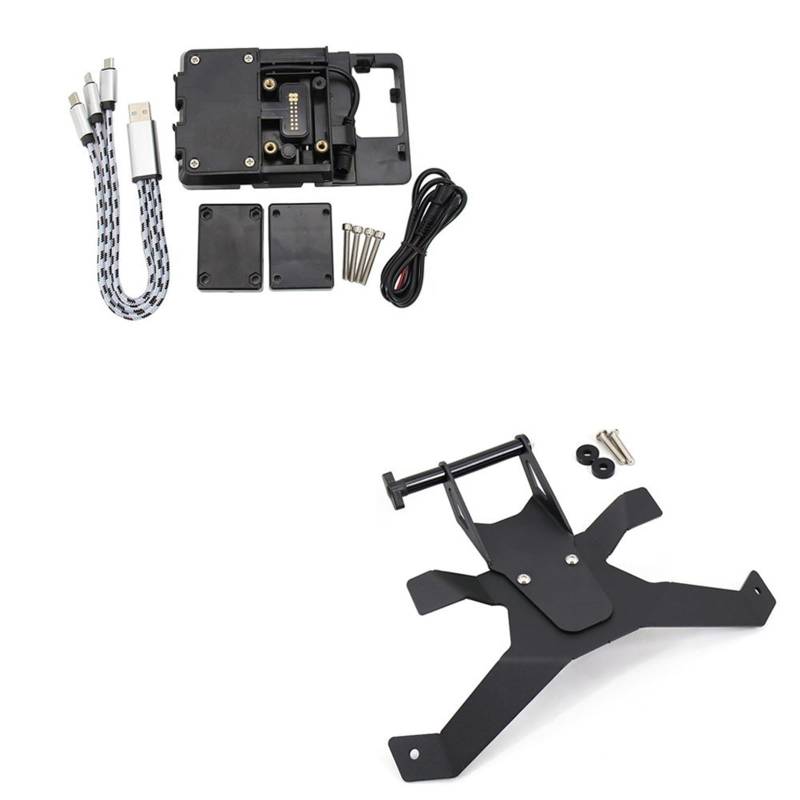 Motorrad Handy Halterung Für R1250RS R 1250 RS/Motorrad GPS Halterung Telefon Navigation Halterung USB Ladegerät Halter Stehen GPS-Navigationshalterung(Style 3) von KNWIAUQ
