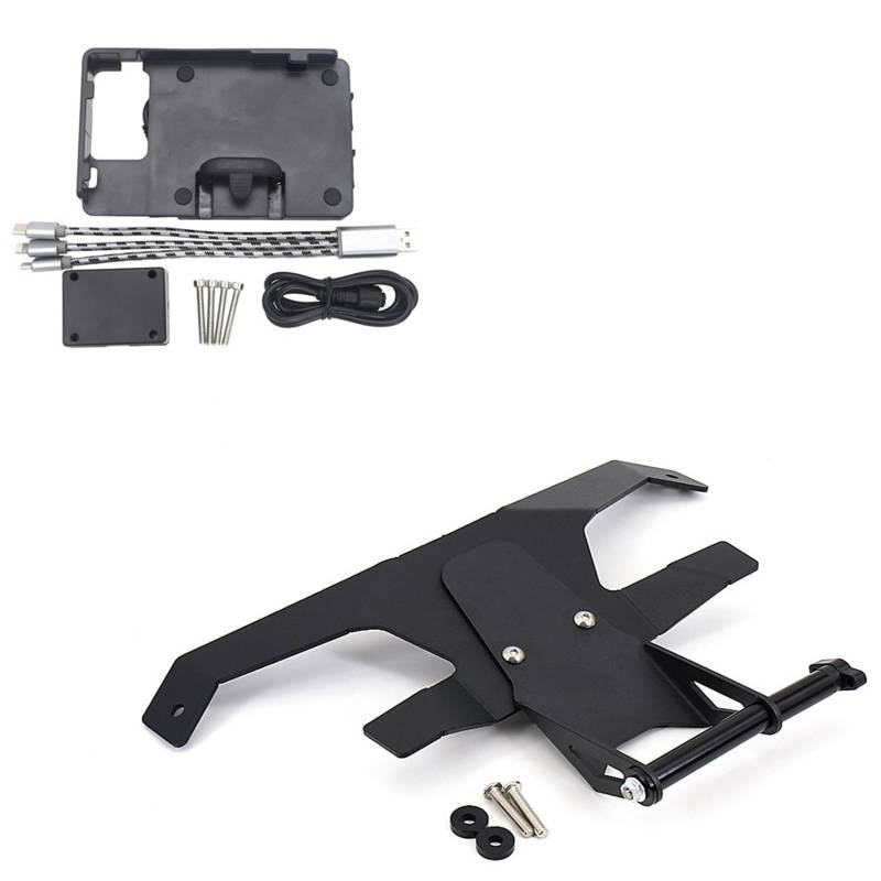 Motorrad Handy Halterung Für R1250RS R 1250 RS R1250rs/Motorrad GPS Halterung Handy-Navigation Halterung USB Telefon Lade GPS-Navigationshalterung(Style 5) von KNWIAUQ