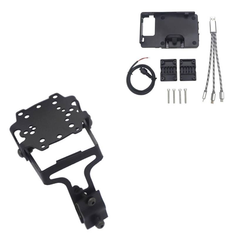 Motorrad Handy Halterung Für TENERE 660 Für Tenere660 XT660Z XT 660 Z/Motorrad Telefon GPS Navigation Halterung USB Drahtlose Ladestation GPS-Navigationshalterung(USB and Bracket) von KNWIAUQ
