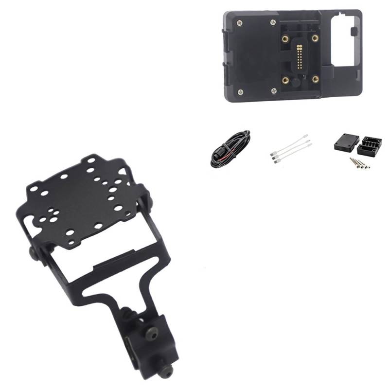 Motorrad Handy Halterung Für TENERE 660 Für Tenere660 XT660Z XT 660 Z/Motorrad Telefon GPS Navigation Halterung USB Drahtlose Ladestation GPS-Navigationshalterung(Wireless and Bracket) von KNWIAUQ