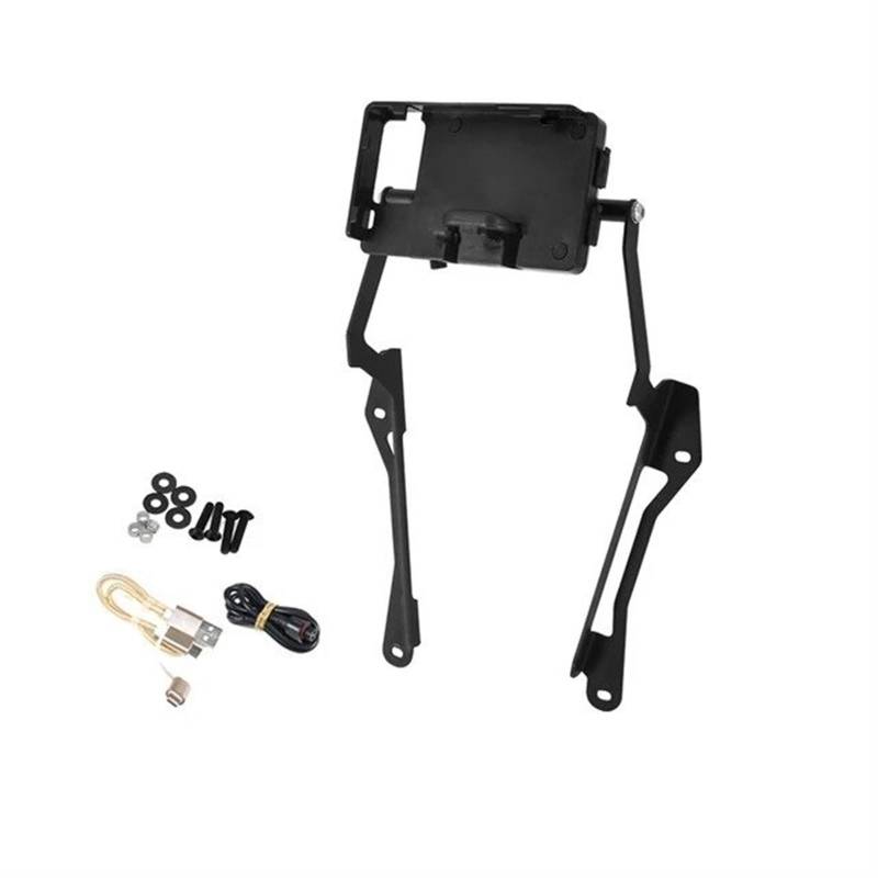 Motorrad Handy Halterung Für Tiger1200 Für Tiger 1200 GT Für Explorer 2022/GPS Navigation Halterung Motorrad Handy USB Lade Halter GPS-Navigationshalterung(AD - Set) von KNWIAUQ