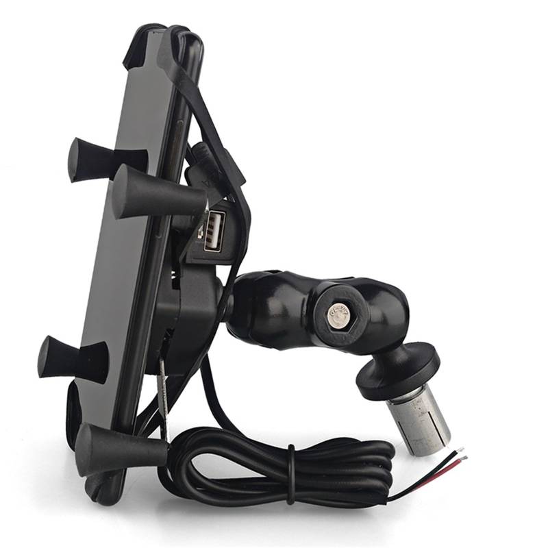 Motorrad Handy Halterung Für YZF-R1 Für YZF R1M/S Für YZF-R6 Für YZF-R6S / USB-Ladegerät Telefonhalter Gabelschafthalterung GPS-Navigationshalterung GPS-Navigationshalterung(with USB Charger) von KNWIAUQ
