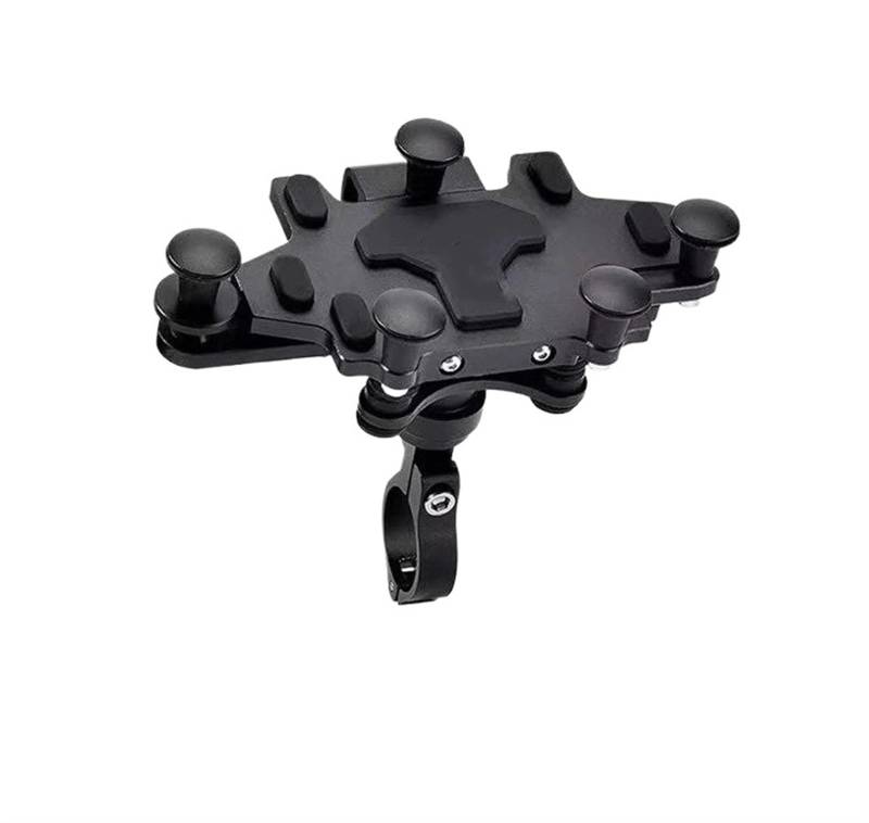 Motorrad Handy Halterung Universal Telefon Halter Motorrad Fahrrad Stoß-Absorbieren Navigation Halterung 360 ° Drehbare Einstellbar GPS-Navigationshalterung(Style 1) von KNWIAUQ