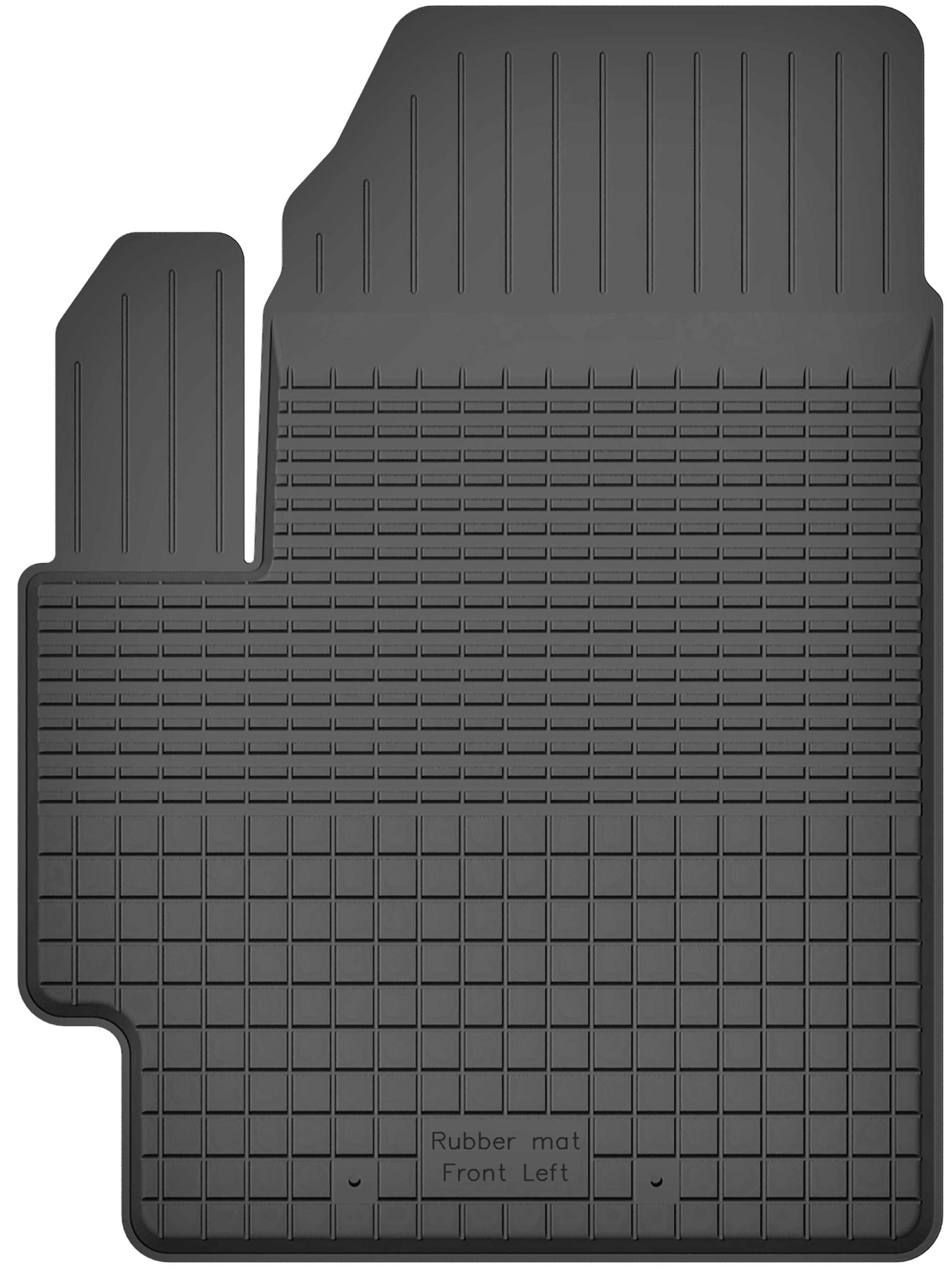 1 Stück Gummimatte Fußmatte Fahrer kompatibel mit Mazda 2 (II) Bj. 2007-2014 ideal angepasst von KO-RUBBERMAT